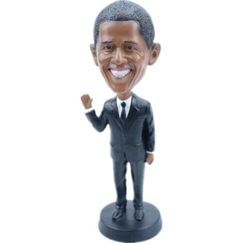 Bobble Head The First Black President Obama Action Figure Collectible Model Shake Head Hot Toy for Child Birthday GIFT