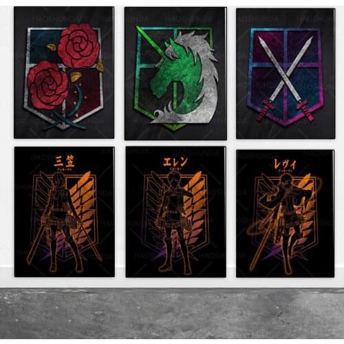 Attack on Titan Mikasa Ackerman Japan Anime Canvas Painting Wall Picture Poster Wall Stickers Bedroom Home Decor Prints