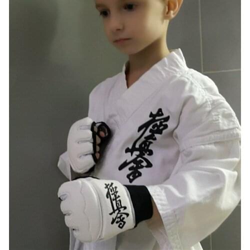 Kyokushin Kai Karate Gloves High Quality Fighting Hand Protector White Martial Arts Karate Training Protector Equipment