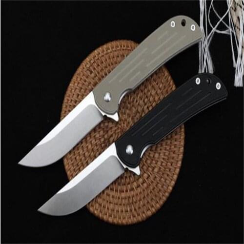 Luohan Bearing Quick Opening Folding Knife 9cr18mov Steel Sharp Blade G10 Hnadle Hunting Camping Pocket EDC Tools EDC Tool