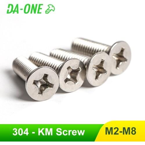M2 M2.5 M3 M4 M5 M6 M8 Flat Countersunk Head Cross Phillips Machine Screws Bolt 5/10/15/50 Pcs 304 Stainless Steel Flat Bolts