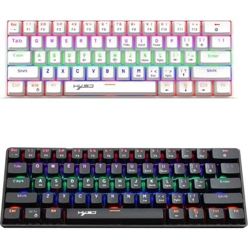 Wired Gaming Keyboard 61Key Keyboard Ultra-Compact Mini Keyboard for PC Gamer