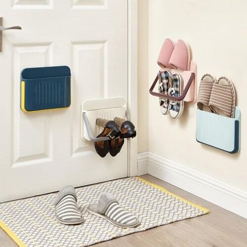 Pc Material Has Strong Carrying Capacity And No Sticky Marks Wall-mounted Shoe Rack Household Items