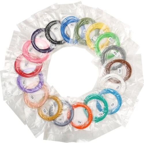 QCREATE 3D Pen Printing Materials PCL Filament 1.75mm 30 Colors 5 Meters Per Roll
