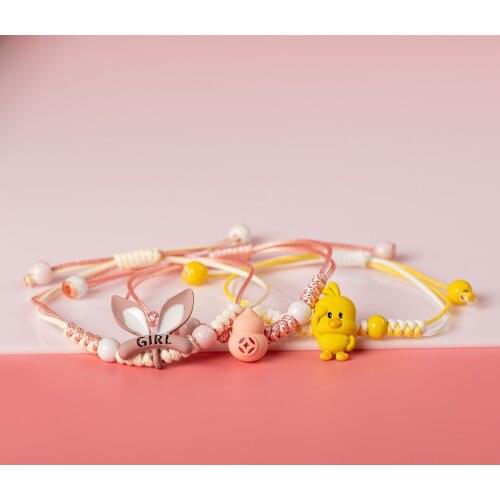 Cartoon Pendant Fashion Hand Made Bracelet Bracelets Bangles DIY rope chain bracelet gift for women Wholesale #XN014