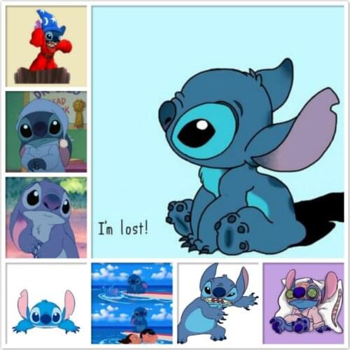 Disney Cartoon Stilson Diamond Painting Cross Stitch Kits 5D Diamond Embroidery Full Square Mosaic Picture Art Bead Home Decor