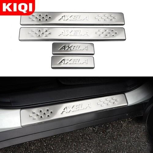 Stainless Steel Car Door Sill Scuff Plate Pedal Protector Trim Cover for Mazda Axela 2014 - 2019 Accessories Styling