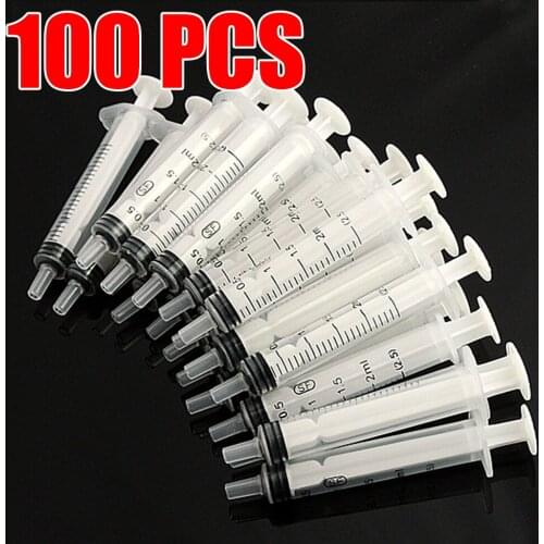 100PCS 2.5/3/5/10/20/30ML Disposable Syringe Disposable Plastic Nutrient Syringe Injector Slim Nutrient Syringe for Kitchen