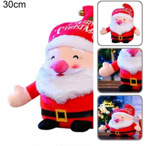 Full Filled Nondeformable Christmas Santa Plush Toy Premium Texture Santa Clause Toy Funny for Show