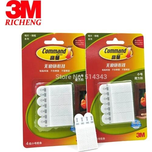 16pcs Small 3M Command Picture Hanging Strips Command Damage-Free Magic Strip Command Inter Locking Faster