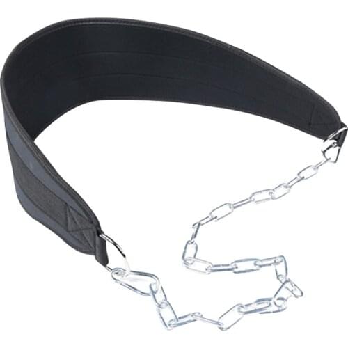 Weight Lifting Belt with Chain Fitness Tool Dip Belt Pull Up Belt for Powerlifting Bodybuilding