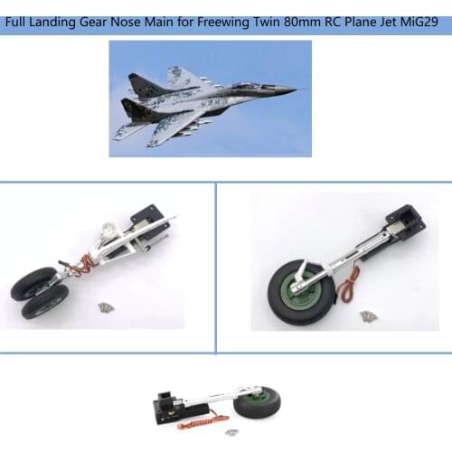 Full Landing Gear Nose Main for Freewing Twin 80mm RC Plane Jet MiG29