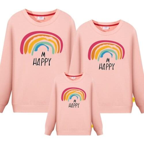 New Family matching clothes autumn and winter Father mother child boy girl sweatshirts long sleeve t-shirts Christmas Family