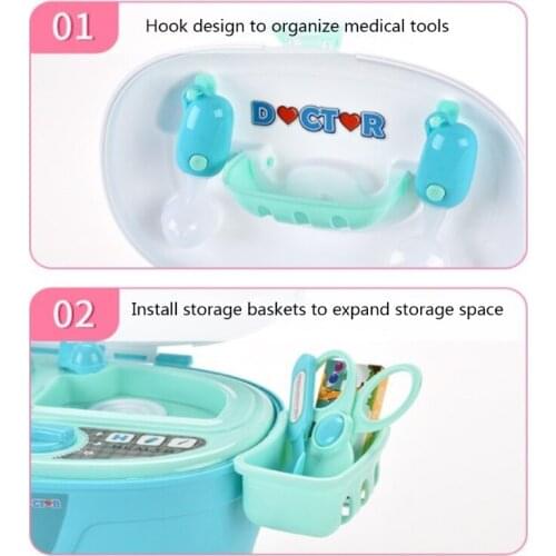 T5EC Doctor Role Play Costume Dress-Up Pretend Play Set with Stethoscope for Kids Doctor Toy Kids Doctor Pretend Play Kit