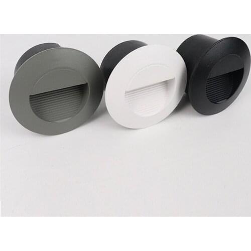 Thrisdar Outdoor Waterproof Led Step Stair Light 3W Recessed Outdoor Corner Wall lights Pathway Garden Staircase Night Light