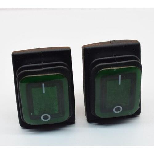 Green Waterproof Latching Rocker Toggle Switch IP55 4Pin 2Position AC250V/16A LED illuminated Hot Sale Low Price