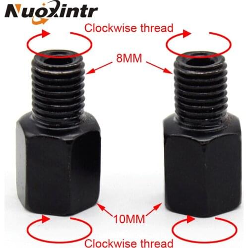 Nuoxintr 2pcs Motorcycle Rearview Mirror 10mm to 8mm Mirror Forward Reverse Adapter Bolts Screw For Honda Yamaha Suzuki Kawasaki