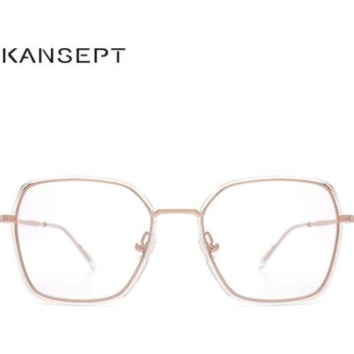 Kansept Acetate Woman Glasses Optical Frames Crystal Transparent Eyeglasses Fashion Myopia Eyewear Computer Glasses Frame
