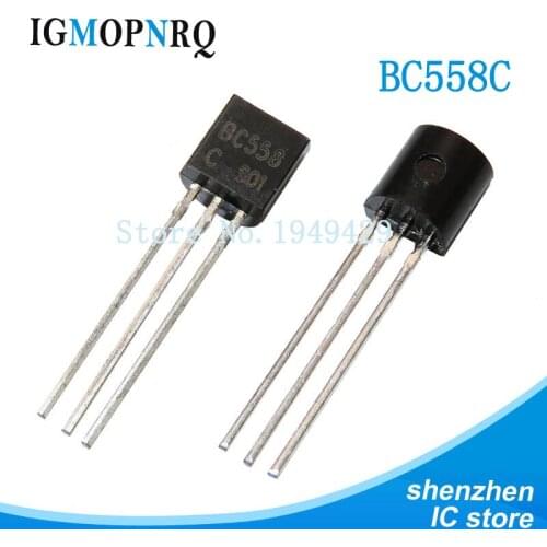 100PCS BC558C BC558 558 TO-92 NPN Low Transistor New