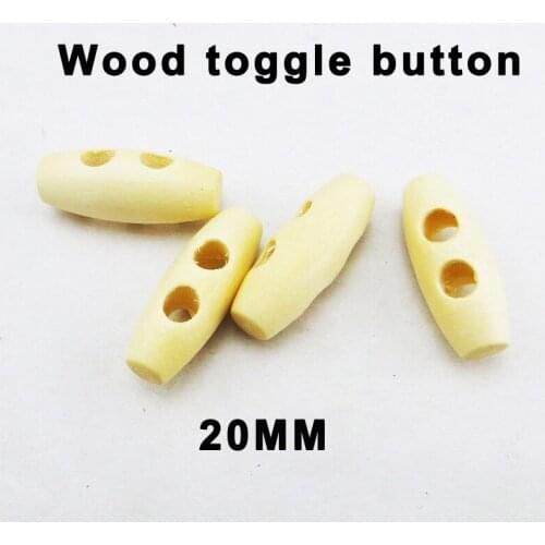 100PCS 20MM wooden horn toggle clothes sewing button clothing accessory coat buttons WHB-086