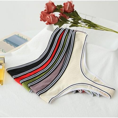 3PCS Women Cotton G-string Panties Low Waisted Underwear Pantys Thongs Solid Color Lingerie Fashion Sexy Underpants New Briefs