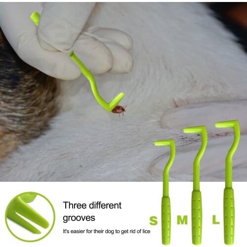 3pc Dog Cat Insect Catcher Pet Dog Cleaning Flea Flea Exterminator Tick Catcher Animal Tick Tweezer Scratching Puller Device