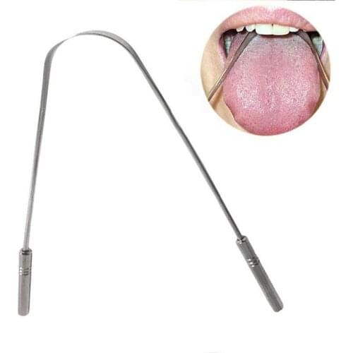 3Pcs Stainless Steel U-Shaped Tongue Scraper Brush Tongue Oral Care Improve Oral Hygiene Tongue Cleaner Tools Reusable