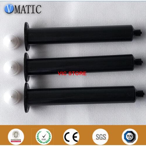 Free Shipping 55ml Us Style Dispenser Special Pneumatic Syringe 55cc Black Dispensing Syringes With Piston