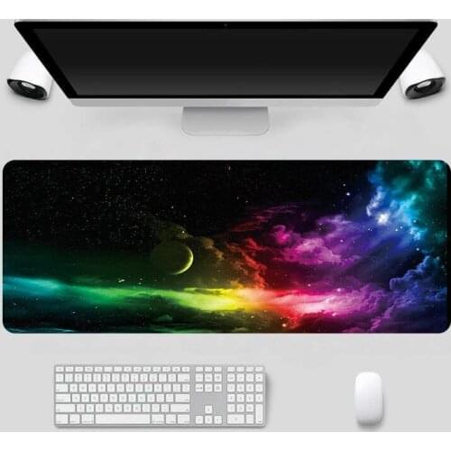 Space Night Large Gaming Waterproof Mouse Pad Lock Edge Mouse Mat Laptop Computer Keyboard Pad Desk Pad for Gamer Mousepad XXL