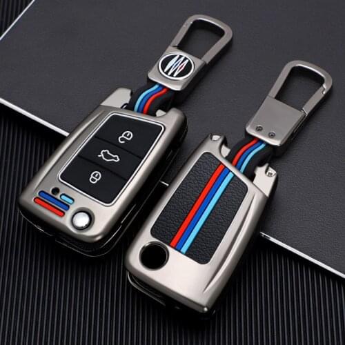Zinc Alloy Car Key Cover Case For Volkswagen VW Golf7 mk7 Seat Ibiza Leon FR 2 Altea Aztec For Skoda Octavia