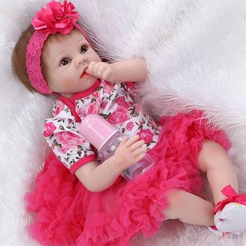 Bebes reborn 55 cm silicone reborn baby doll vinyl newborn princess babies girl doll alive children gift toy dolls