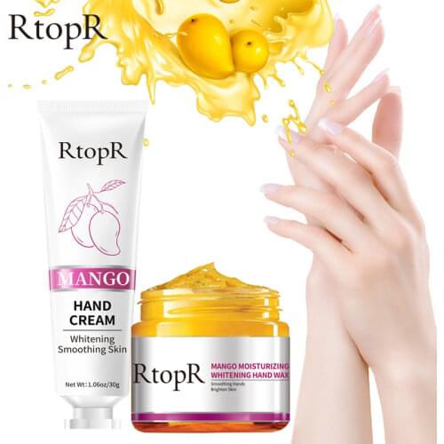 Mango Moisturizing Hand Wax Whitening Skin Bright Moisturizing Hand Mask and Whitening Face Care Anti-aging Serum Hand Cream
