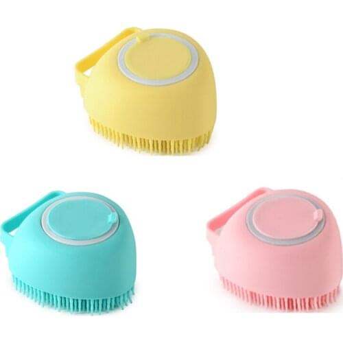 Massager Brush Heart-shaped Massage Comb Grooming Scrubber Shower Brush For Bathing Hair Soft Clean Silicone Brushes Comb