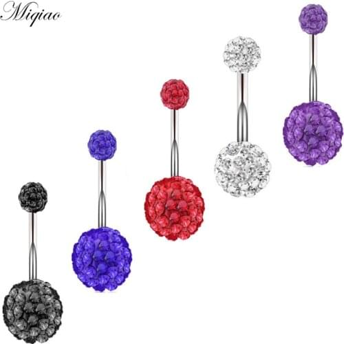 Miqiao 1pcs New Product Personality Multicolor Zircon Belly Button Nail Set Exquisite Piercing Jewelry
