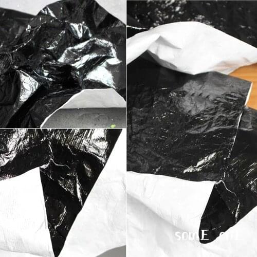 Soft Shiny Black Tyvek Washing Breathe Paper Waterproof DIY Patches Background Decor Wallet Bags Coat Clothes Designer Fabric