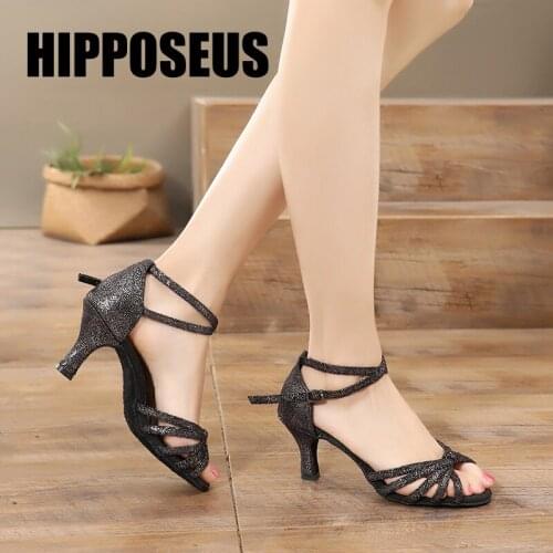 Latin Dance Shoes Professional Women Ballroom Girls Tango Ladies Jazz Salsa 5/7CM High Heels Indoor Soft Satin/Pu Dancing Shoes