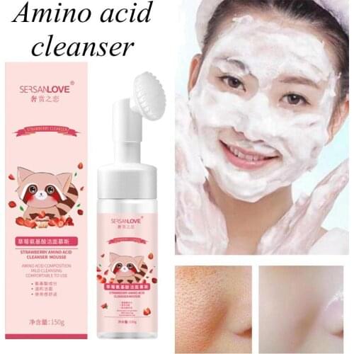 Amino Acid Cleansing Mousse To Acne Cutin Brush Oil Massage Whitening Control Moisturizing Anti-aging Foam Cleanser R7S1