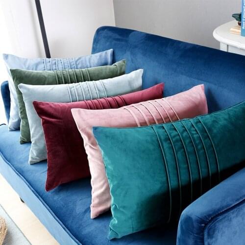 Solid color pillowcase decoration rectangle 30*50 cm size pillow cover decorative cushion cover for sofa pillow pillowcase only