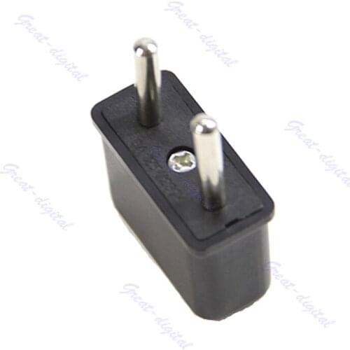 OOTDTY US To EU Europe 220v Standard Ac Power Plug Adapter Outlet Travel Converter