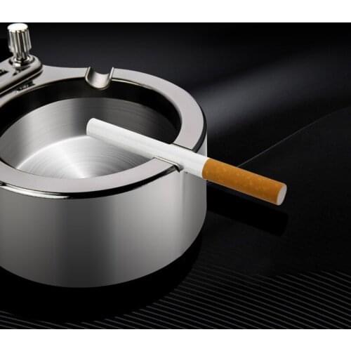 1pc Retro Metal Ashtray Flint Kerosene Lighter Gadget Home Office Desktop Decoration Cigar Ashtray Practical Ashtray New Arrival