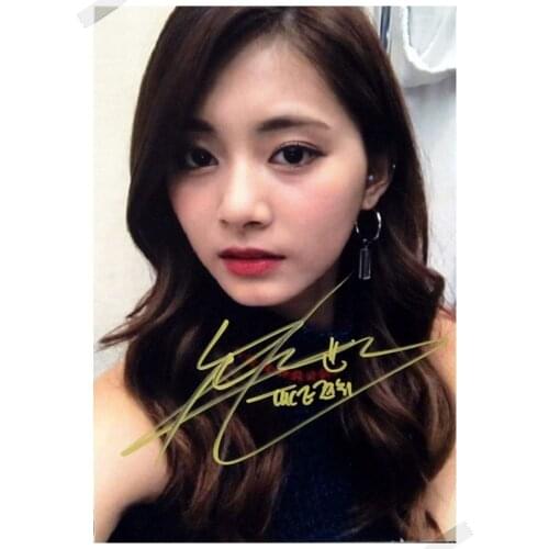 Signed TWICE Tzuyu autographed photo Twicetagram 6 inches freeshipping 112017