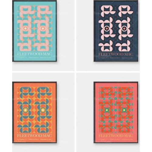 Fleetwood Mac Performance Poster Pop Music Album Hip Hop Rap Star Art Painting Canvas Poster Wall Home Decoration High Quality H