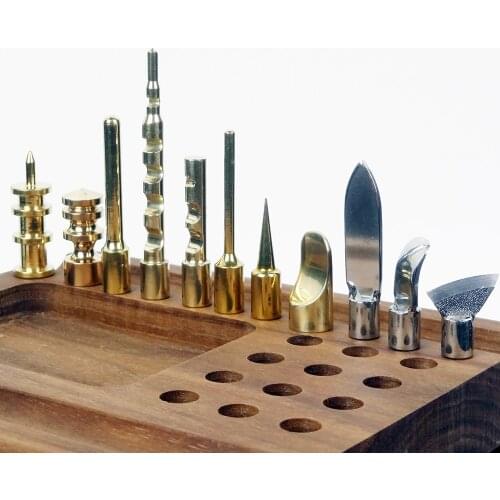 RCIDOS S0.5 Edge Polisher/wax spatula/watch strap burnisher,Walnut wood rack,leather creaser tips 1pcs price