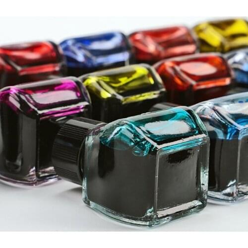 30ml Bottled Glass Smooth Writing Fountain Pen Ink Refill School Student Stationery Office Supplies 16 Colors C5AE