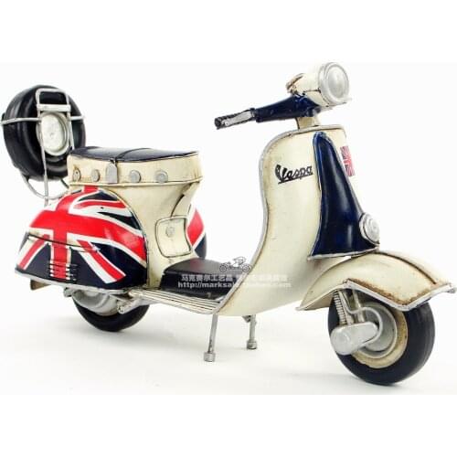 Retro Italy Style Handmade Metal Motorcycle Model Manual Home Decoration Art and Crafts For Coffee Shop Birthday &Christmas'Gift