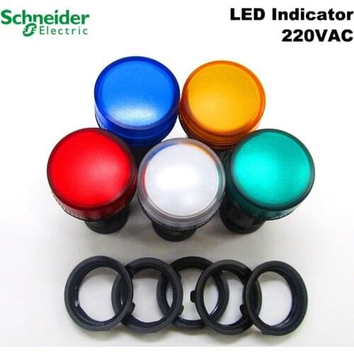 Schneider Electric XB2BVM4LC 220VAC button LED signal indicator 3LC 1LC 5LC 6LC red green white yellow blue brand new original