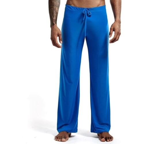 Sleep Bottoms Mens casual Yoga trousers soft comfortable Sleep Bottoms Homewear XXL pants pajama Lacing loose Lounge clothing