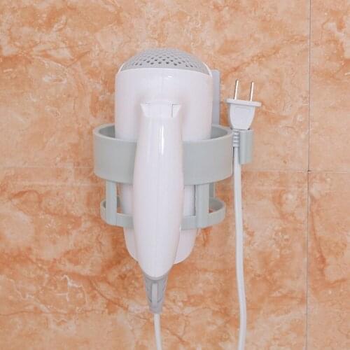 USA Plastic Hair Dryer Holder Multifunctional Bathroom Organizer Seamless Bathroom Storage Shelves Space Saver Storage Rack