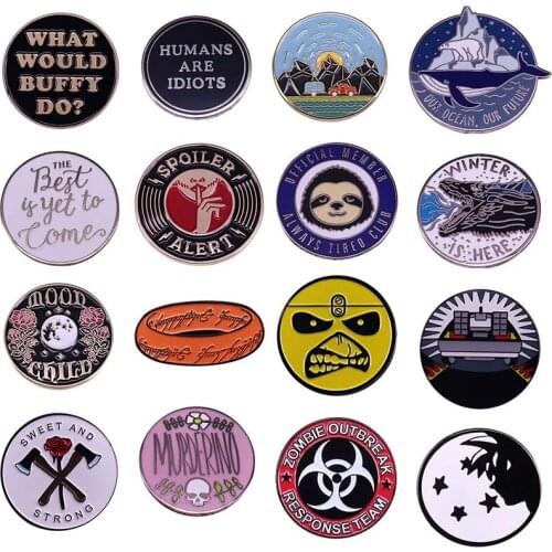 Creativity TV Movies Novel Hard Enamel Pins Brooches Women Men Lapel Badges Backpack Collar Fashion Jewelry Gift For Kids Friend