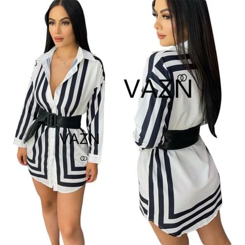 VAZN 2020 Autumn New Parity Retro Daily Casual Designer Chiffon Shirts Free Full Sleeve Young Joker Women Slim Regular Shirts